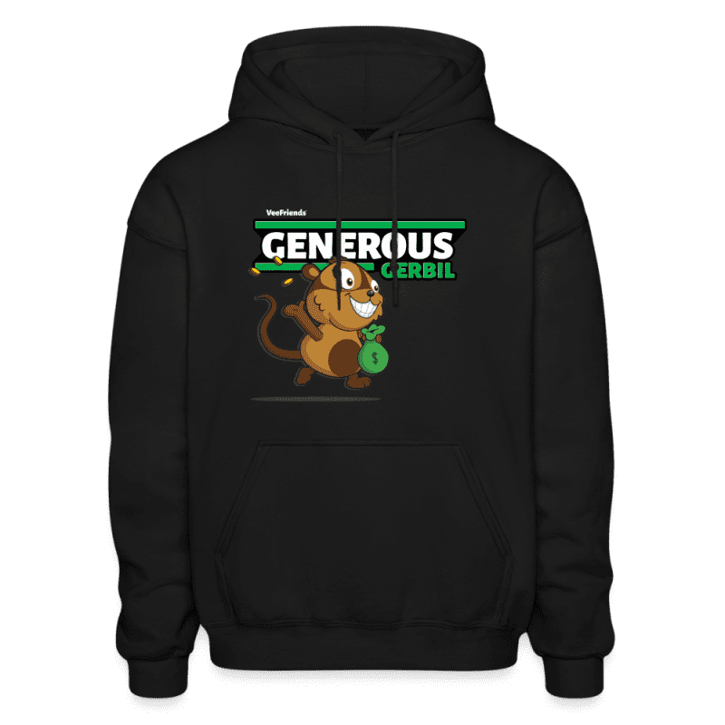 Generous Gerbil Character Comfort Adult Hoodie - black