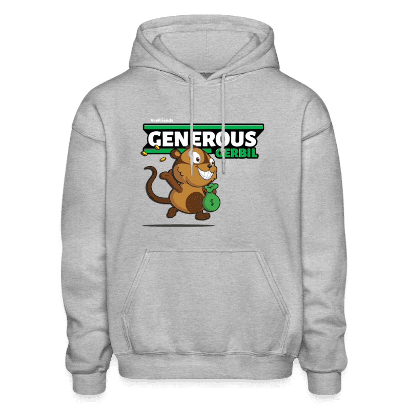 Generous Gerbil Character Comfort Adult Hoodie - heather gray