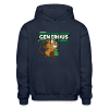 Generous Gerbil Character Comfort Adult Hoodie - navy