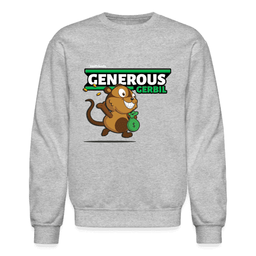 Generous Gerbil Character Comfort Adult Crewneck Sweatshirt - heather gray