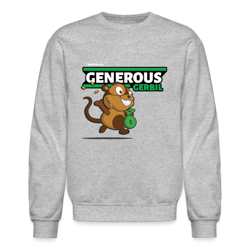 Generous Gerbil Character Comfort Adult Crewneck Sweatshirt - heather gray