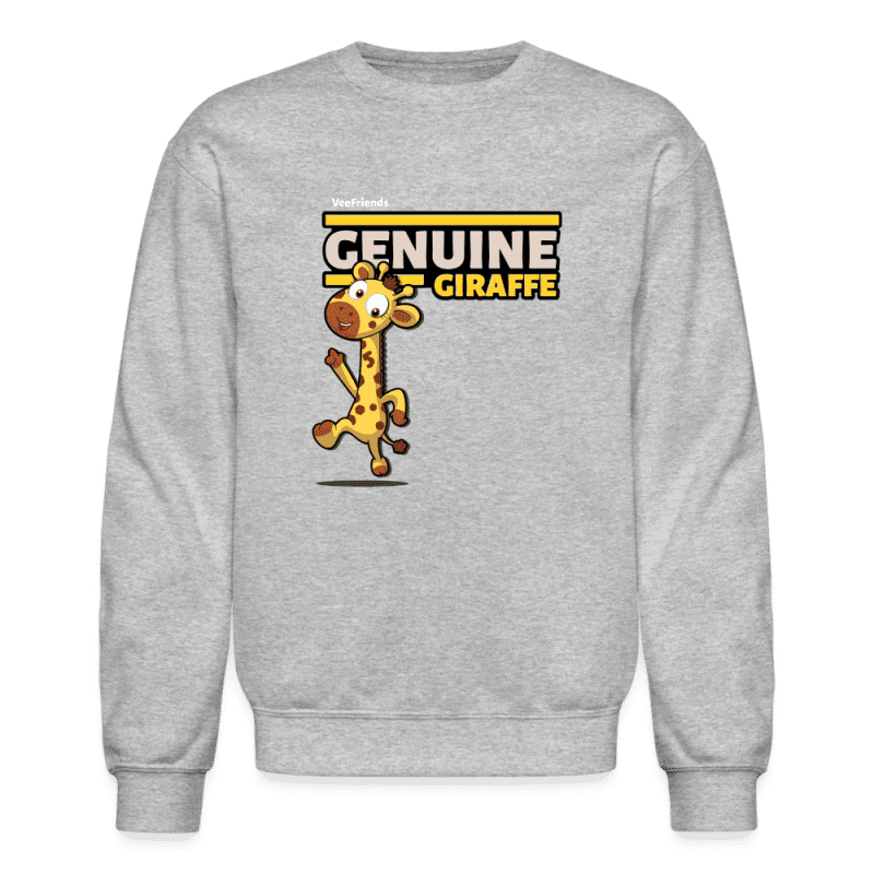 Genuine Giraffe Character Comfort Adult Crewneck Sweatshirt - heather gray