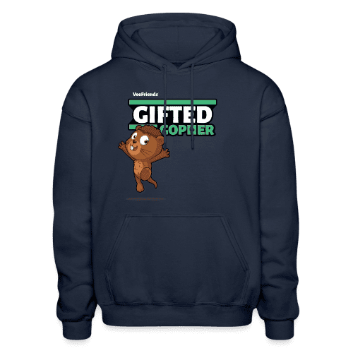 Gifted Gopher Character Comfort Adult Hoodie - navy