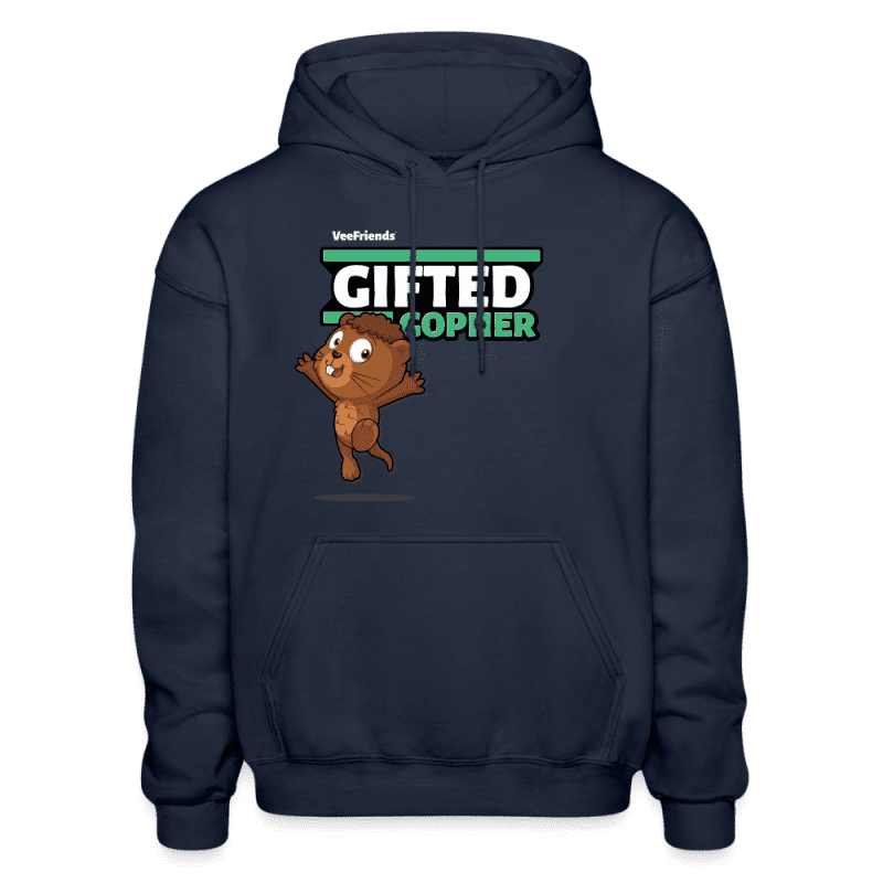 Gifted Gopher Character Comfort Adult Hoodie - navy