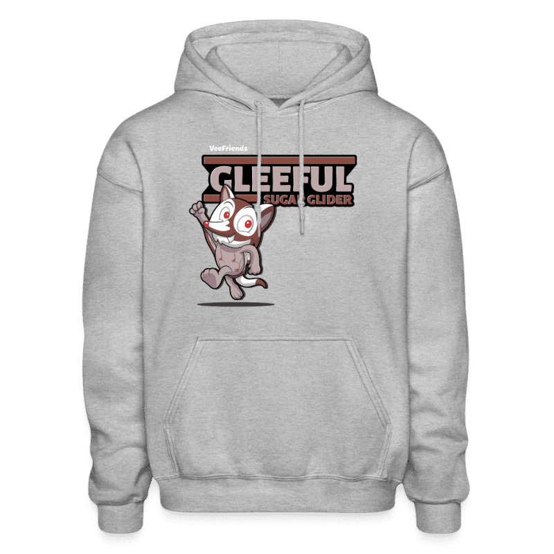 Gleeful Sugar Glider Character Comfort Adult Hoodie - heather gray