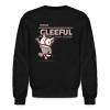 Gleeful Sugar Glider Character Comfort Adult Crewneck Sweatshirt - black