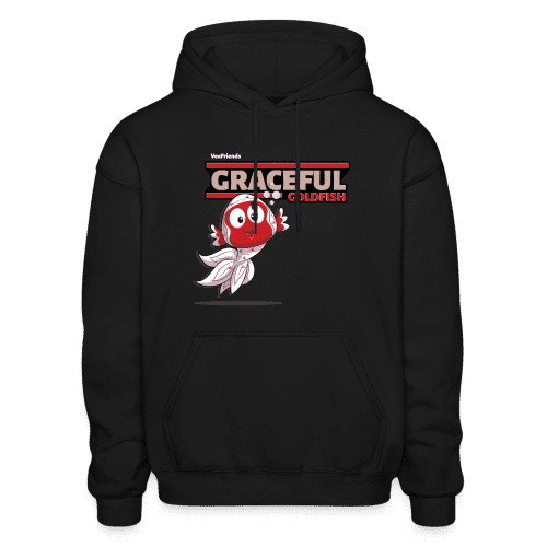 Graceful Goldfish Character Comfort Adult Hoodie - black