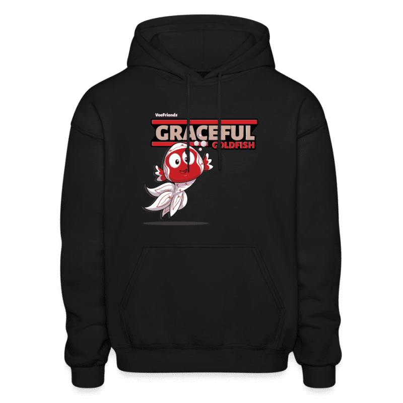 Graceful Goldfish Character Comfort Adult Hoodie - black