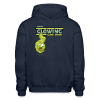 Glowing Glow Worm Character Comfort Adult Hoodie - navy