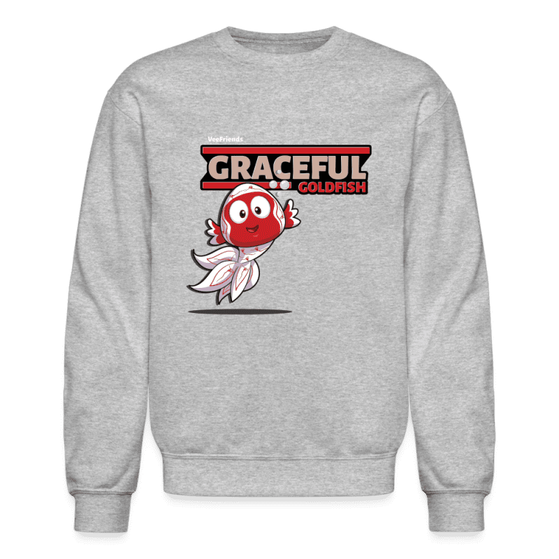 Graceful Goldfish Character Comfort Adult Crewneck Sweatshirt - heather gray