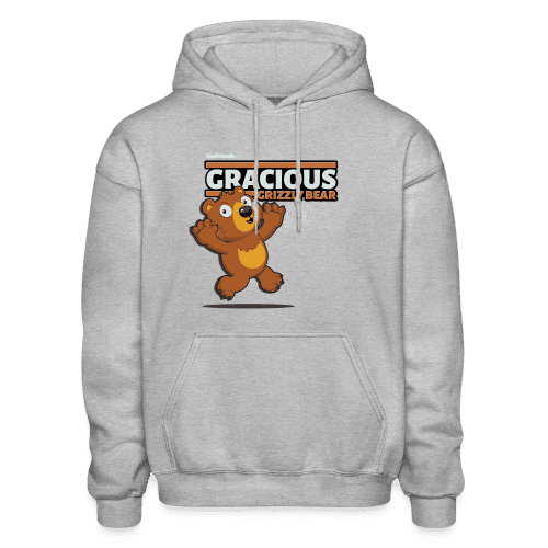 Gracious Grizzly Bear Character Comfort Adult Hoodie - heather gray