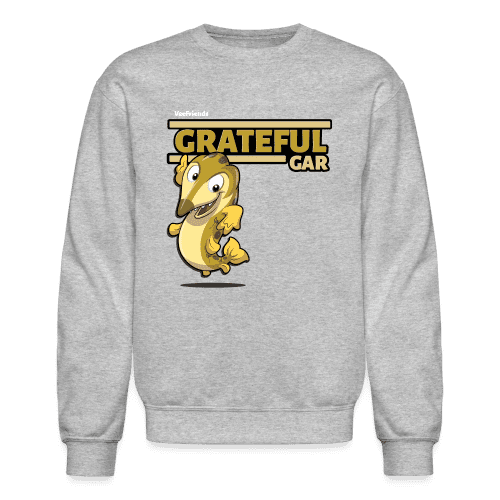 Grateful Gar Character Comfort Adult Crewneck Sweatshirt - heather gray