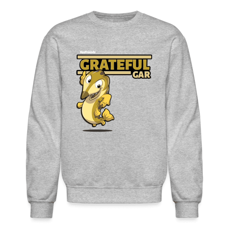 Grateful Gar Character Comfort Adult Crewneck Sweatshirt - heather gray