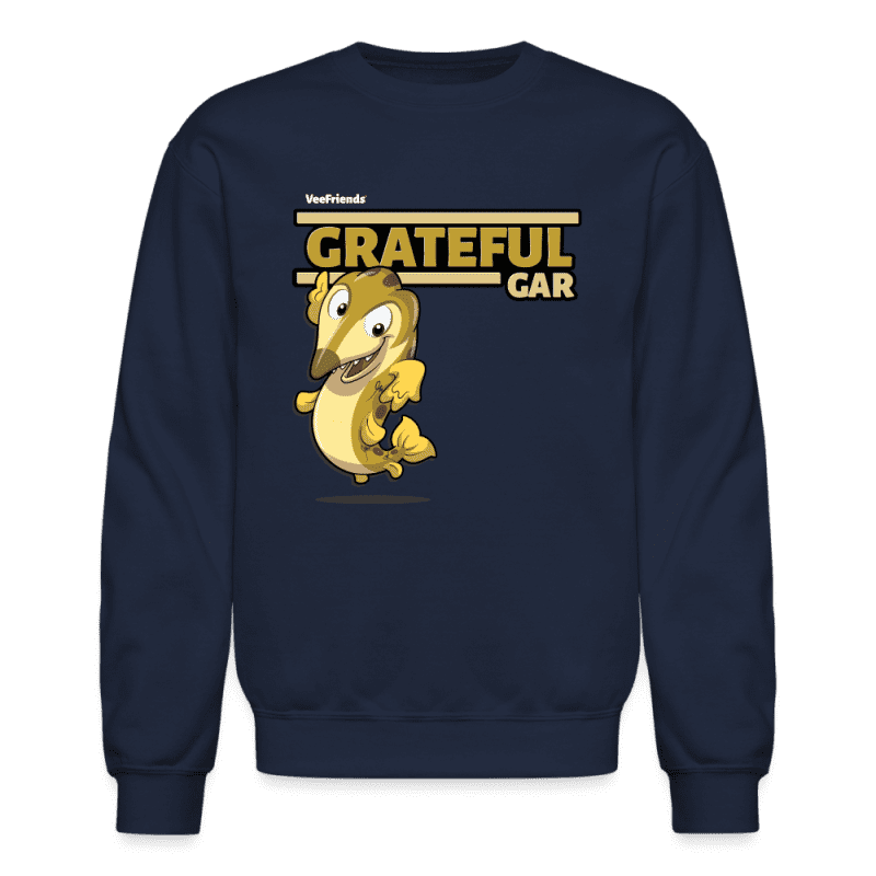 Grateful Gar Character Comfort Adult Crewneck Sweatshirt - navy