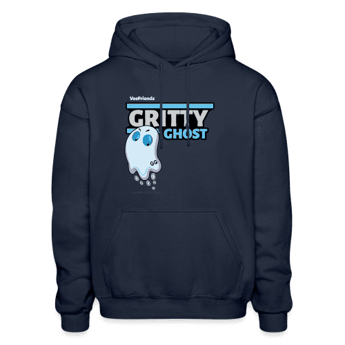 Gritty Ghost Character Comfort Adult Hoodie - navy