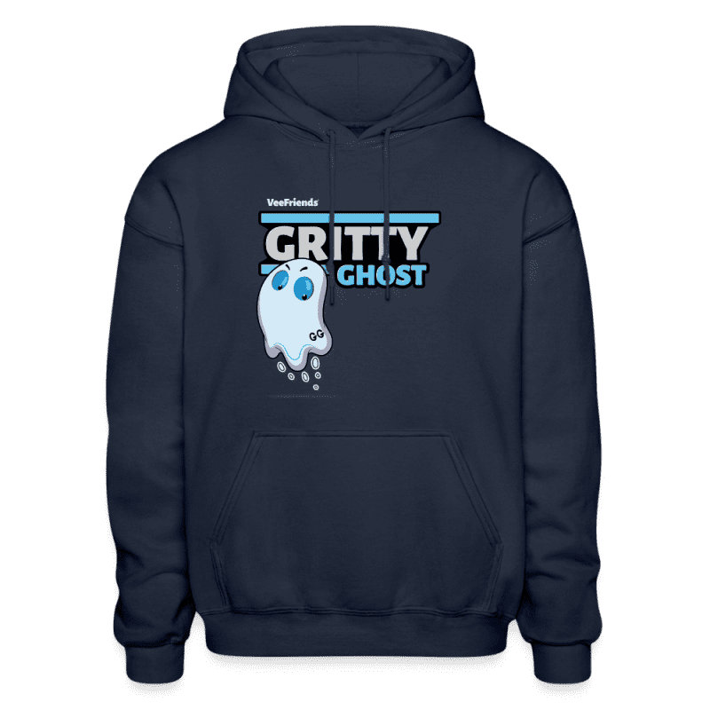 Gritty Ghost Character Comfort Adult Hoodie - navy