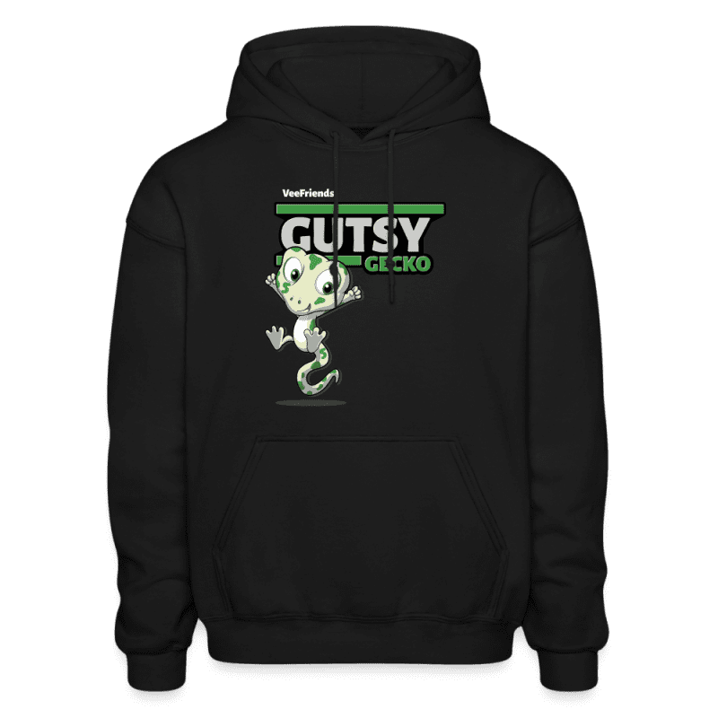 Gutsy Gecko Character Comfort Adult Hoodie - black