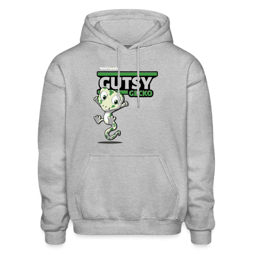 Gutsy Gecko Character Comfort Adult Hoodie - heather gray