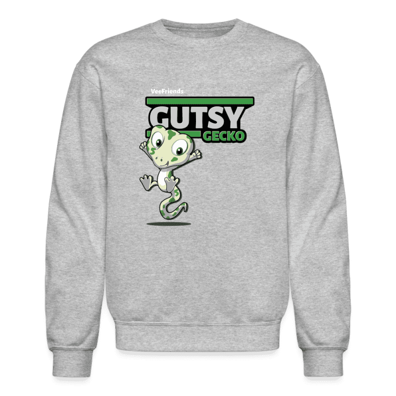 Gutsy Gecko Character Comfort Adult Crewneck Sweatshirt - heather gray