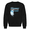 Gritty Ghost Character Comfort Adult Crewneck Sweatshirt - black