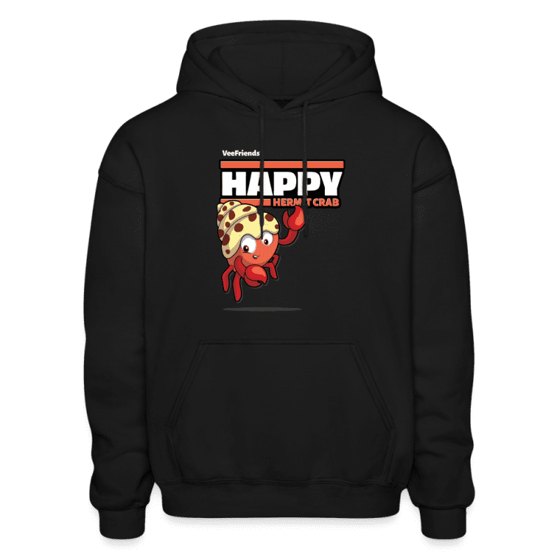 Happy Hermit Crab Character Comfort Adult Hoodie - black