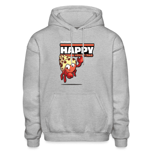 Happy Hermit Crab Character Comfort Adult Hoodie - heather gray