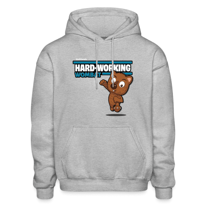 Hard-Working Wombat Character Comfort Adult Hoodie - heather gray