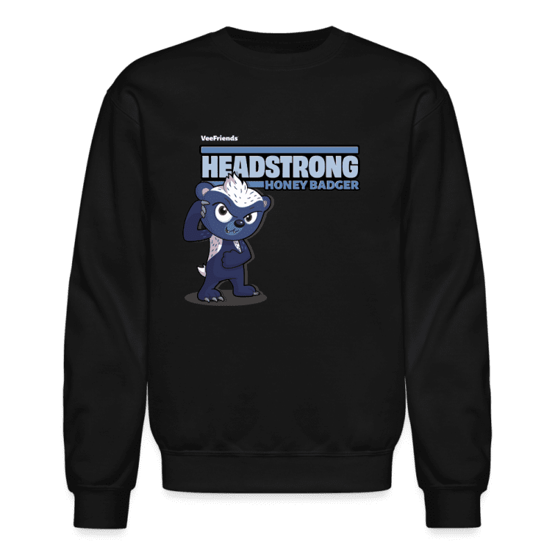 Headstrong Honey Badger Character Comfort Adult Crewneck Sweatshirt - black