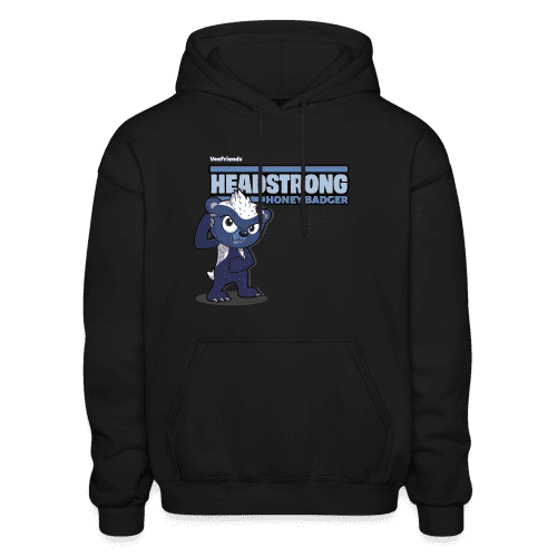 Headstrong Honey Badger Character Comfort Adult Hoodie - black