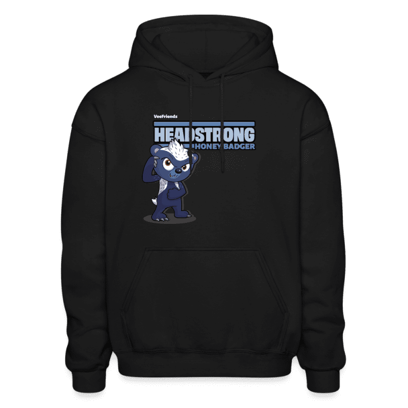 Headstrong Honey Badger Character Comfort Adult Hoodie - black