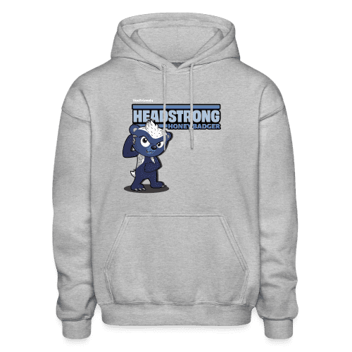 Headstrong Honey Badger Character Comfort Adult Hoodie - heather gray