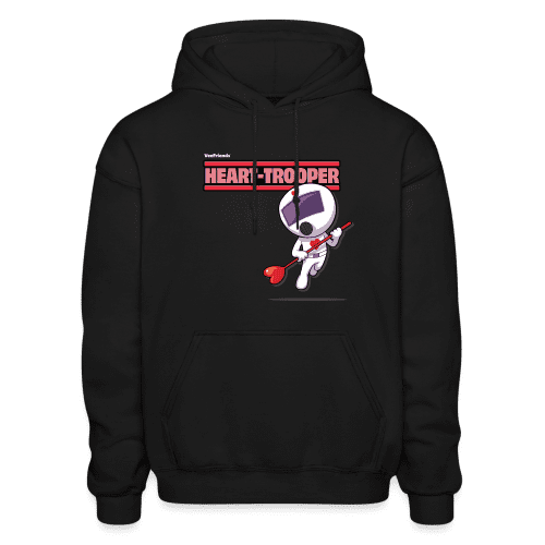 Heart-Trooper Character Comfort Adult Hoodie - black