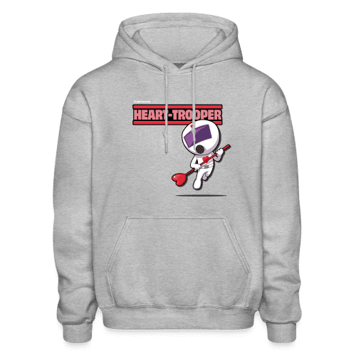 Heart-Trooper Character Comfort Adult Hoodie - heather gray