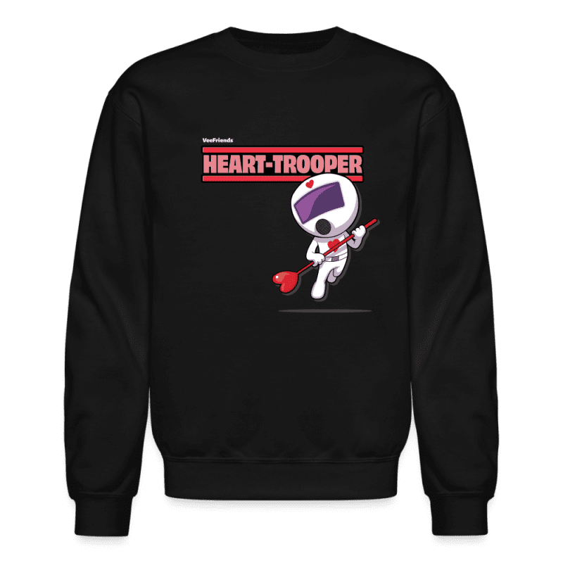 Heart-Trooper Character Comfort Adult Crewneck Sweatshirt - black