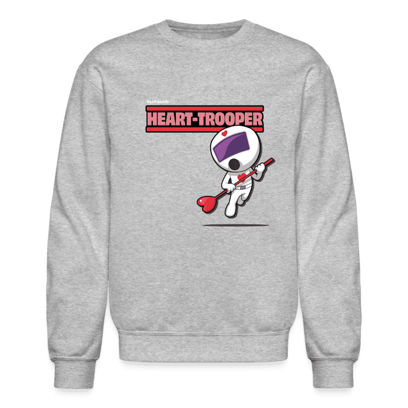 Heart-Trooper Character Comfort Adult Crewneck Sweatshirt - heather gray