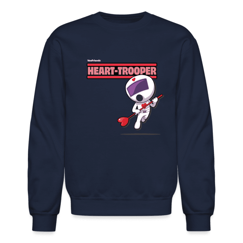 Heart-Trooper Character Comfort Adult Crewneck Sweatshirt - navy