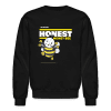 Honest Honey Bee Character Comfort Adult Crewneck Sweatshirt - black