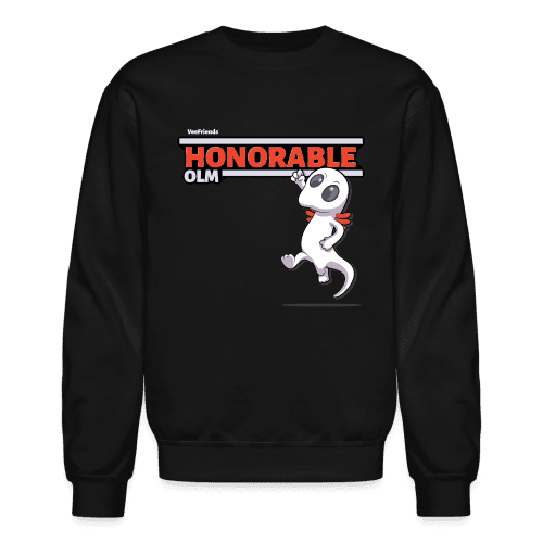 Honorable Olm Character Comfort Adult Crewneck Sweatshirt - black