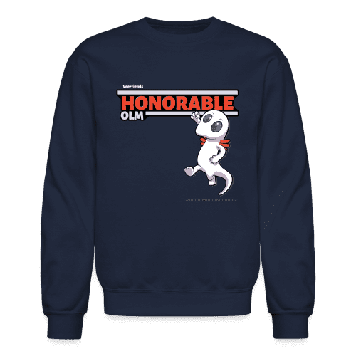 Honorable Olm Character Comfort Adult Crewneck Sweatshirt - navy