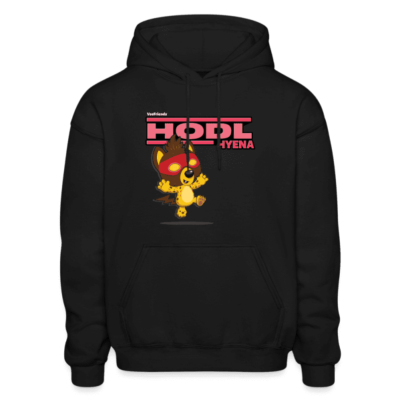 Hodl Hyena Character Comfort Adult Hoodie - black