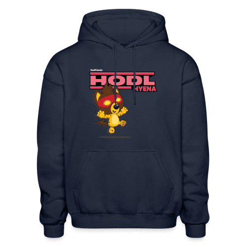 Hodl Hyena Character Comfort Adult Hoodie - navy