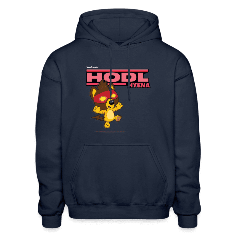 Hodl Hyena Character Comfort Adult Hoodie - navy