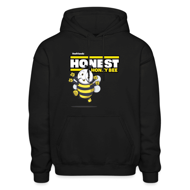 Honest Honey Bee Character Comfort Adult Hoodie - black