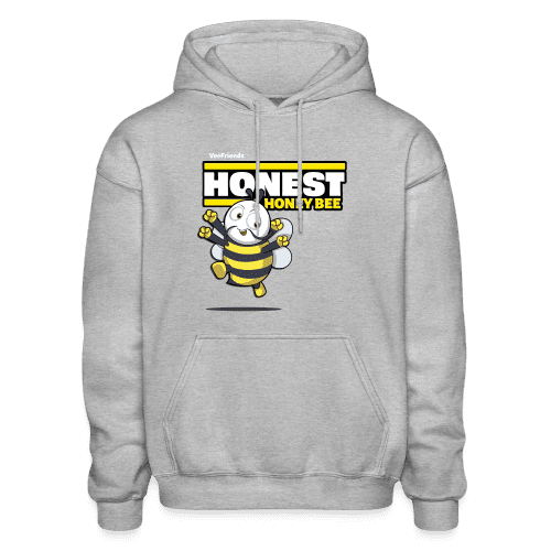 Honest Honey Bee Character Comfort Adult Hoodie - heather gray