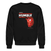 Humble Hedgehog Character Comfort Adult Crewneck Sweatshirt - black