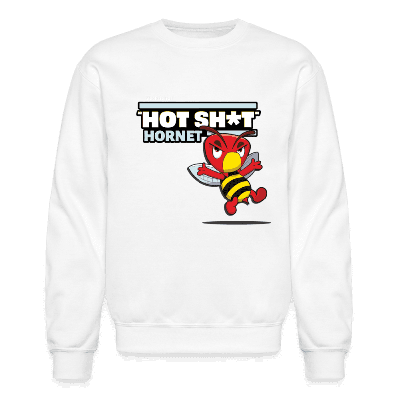 "Hot Sh*t" Hornet Character Comfort Adult Crewneck Sweatshirt - white