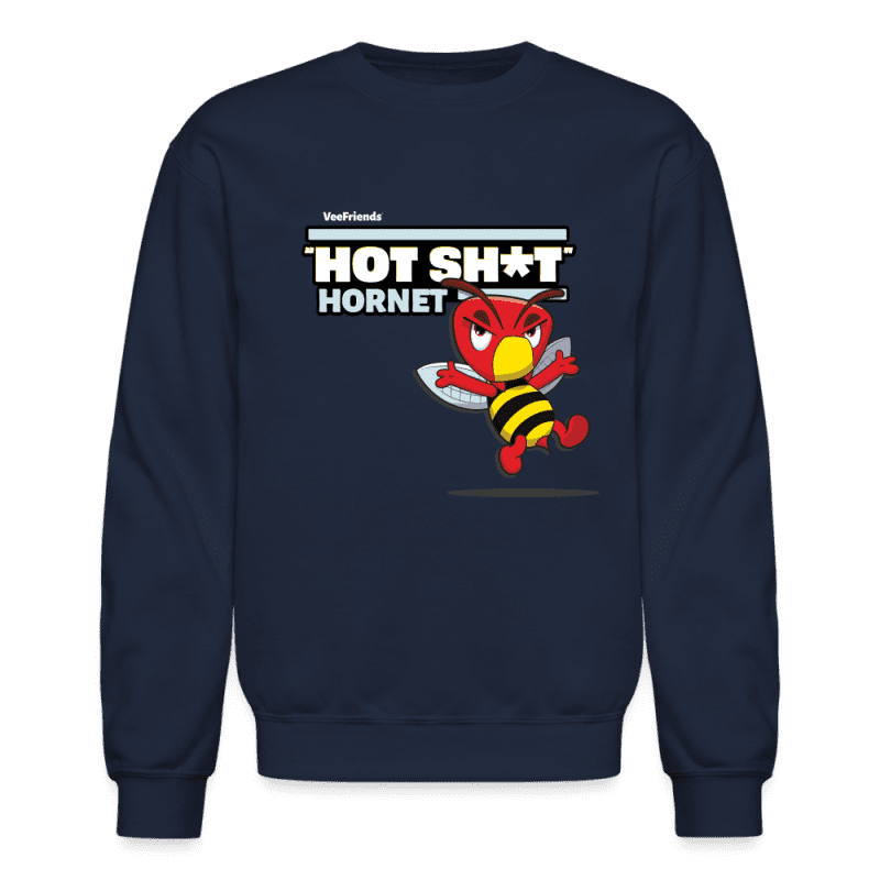 "Hot Sh*t" Hornet Character Comfort Adult Crewneck Sweatshirt - navy