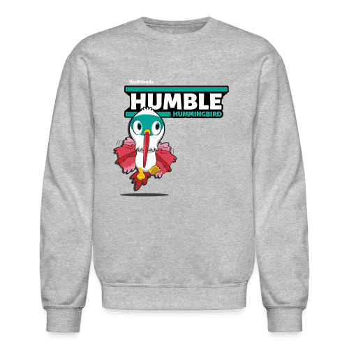 Humble Hummingbird Character Comfort Adult Crewneck Sweatshirt - heather gray