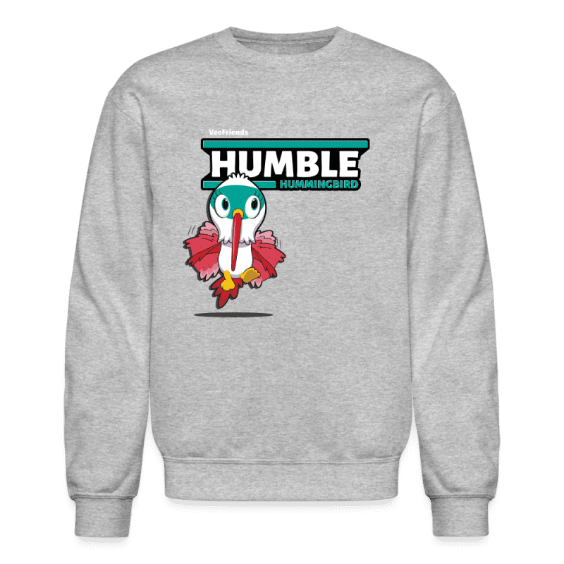 Humble Hummingbird Character Comfort Adult Crewneck Sweatshirt - heather gray