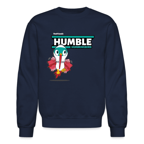 Humble Hummingbird Character Comfort Adult Crewneck Sweatshirt - navy